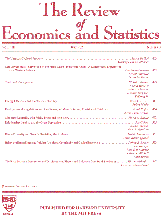 The Review of Economics & Statistics