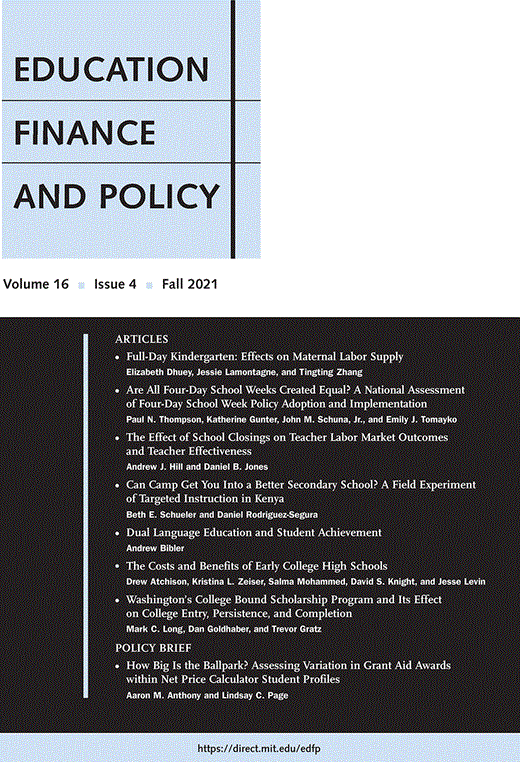 Education Finance and Policy cover image